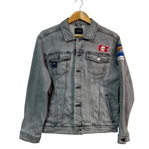 SIZE 14 | SCOTCH & SODA Amsterdams Blauw Stonewashed Gray Denim Trucker Jacket
